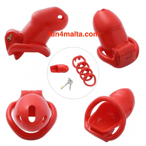 Lock Up Chastity Cage 9,4 x 3,2 cm, red